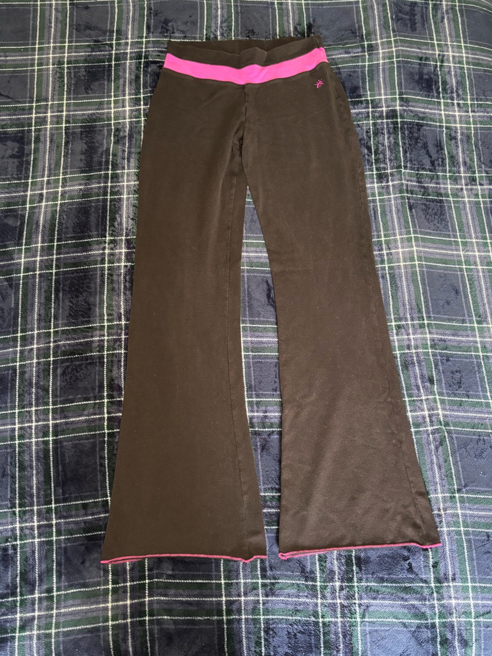Y2K 2000s Black&purple So Sporty flare leggings. Size M